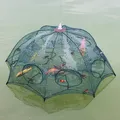 Filet de Pêche existent Renforcé en Nylon Pliable Forme Parapluie Piège à Crabe et à Poisson 4-16