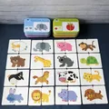 Jeu de cartes de dessin animé bébé Leone nition jouets de puzzle pour bébé ensemble de fruits et