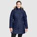 Eddie Bauer Women's Winter Coat Sun Valley Down Parka Puffer Jacket - Dark Navy - Size XXL