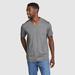 Eddie Bauer Men's Classic Wash 100% Cotton Short-Sleeve V-Neck T-Shirt - Med Gray - Size XXXL