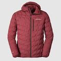 Eddie Bauer Men's MicroTherm FreeFuse Stretch Down Hooded Puffer Jacket - Dusty Red - Size M