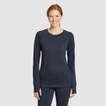 Eddie Bauer Women's Train Ascent Long-Sleeve Crew Neck Top - Blue - Size S