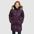 Eddie Bauer Women's Winter Coat Lodge Cascadian Down Parka Puffer Jacket - Dark Purple - Size M