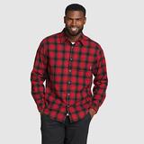 Eddie Bauer Men's Eddie's Favorite Flannel - Plaid - Royal Red - Size S