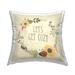 Stupell Let's Get Cozy Botanical Flower Border Printed Throw Pillow by Laura Marshall