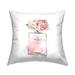 Stupell Soft Vintage Flowers Pink Fragrance Fashion Bottle Printed Throw Pillow by Amanda Greenwood