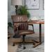 Casual Brown/Gray Cushion Wood/Metal Office Chair, Caster Chair