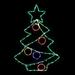 28" Lighted Christmas Tree Ornaments Window Silhouette Christmas Decor