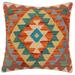 Southwestern Galvin Turkish Hand-Woven Kilim Pillow - 18'' x 18''