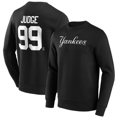 New York Yankees Aaron Judge Rundhals-Sweatshirt mit Namens- und Nummerngrafik – Herren Image
