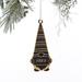 Personalization Mall Christmas Gnome Personalized Wood Ornament Wood in Black | 4.75 H x 1.25 W in | Wayfair 37194-BLK