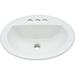 Proflo White Vitreous China Oval Drop In Bathroom Sink w/ Faucet & Overflow | 7.88 H x 19 W x 16.5 D in | Wayfair PF19164WH