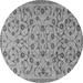 Black/Gray 48 x 48 x 0.35 in Area Rug - Bungalow Rose Floral Machine Made Machine Woven Area Rug in Gray/Black /Wool | Wayfair