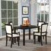 Winston Porter Hakeema 4 - Person Dining Set Wood/Upholstered in Brown | 30.05 H x 28.36 W x 44.08 D in | Wayfair 08340211A0D64FCCBAA66B8FB9A7A673
