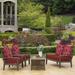 Ebern Designs Outdoor Lounge Chair 5.75" Cushion Polyester in Red/Brown | 5.75 H x 24 W x 24 D in | Wayfair 3D35832940E4461C9209B9308F54E76F