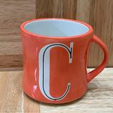 Anthropologie Dining | Anthropologie Colorway Hand-Painted Letter “C” Monogram Initial Mug | Color: Orange | Size: Os