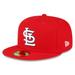 Men's New Era Red St. Louis Cardinals Throwback Authentic Collection 59FIFTY Fitted Hat