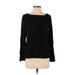 Ann Taylor Long Sleeve Blouse: Black Solid Tops - Women's Size X-Small