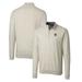 Men's Cutter & Buck Oatmeal LSU Tigers Lakemont Tri-Blend Big Tall Quarter-Zip Pullover Sweater