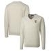 Men's Cutter & Buck Oatmeal Tulane Green Wave Lakemont Tri-Blend Big Tall V-Neck Pullover Sweater
