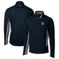 Men's Cutter & Buck Navy Penn State Nittany Lions Navigate Softshell Big Tall Full-Zip Jacket