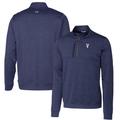 Men's Cutter & Buck Navy Villanova Wildcats Vault Big Tall Stealth Quarter-Zip Pullover Top