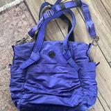 Lululemon Athletica Bags | Lululemon Triumphant Purple Ruffled Gym Tote Duffel Travel Handbag Shoulder Bag | Color: Purple | Size: Os