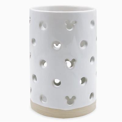 Disney Accents | Disneymickey & Minnie Icon Large Lantern Candle Holder-Homestead Collection | Color: Cream/White | Size: 8' 3/4” H X 5 1/4'' D