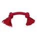 Dri-Tech Rope Holiday Prime Rib Dog Toy, Large, Red