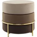 Sitzhocker KAYOOM "Matilda 125" Hocker braun (braun, gold) Sitzsäcke Sitzhocker