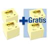 Post-it Haftnotizen, 76 x 76 mm, gelb, 12+12 GRATIS