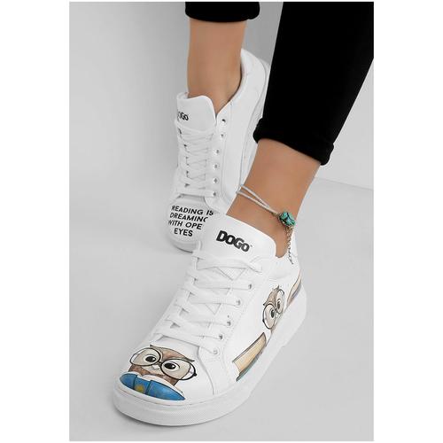 „Sneaker DOGO „“The Wise Owl““ Gr. 40, Normalschaft, weiß Damen Schuhe Sneaker Vegan“