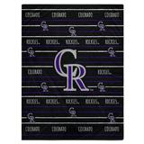 Colorado Rockies 60'' x 80'' Logo Stripe Flannel Fleece Blanket