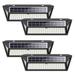 Exgreem 118-Watt LED Solar Power Dusk to Dawn Battery Operated Outdoor Security Wall Pack w/ Motion Sensor (Pack of 4) in White | Wayfair 118ledZX1