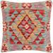 Boho Chic Devin Turkish Hand-Woven Kilim Pillow - 18'' x 18''