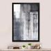 17 Stories Grey Meets White Abstract Art - Modern & Contemporary Canvas Artwork Metal in Black/White | 32 H x 16 W x 1 D in | Wayfair