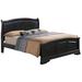Louis Phillipe Faux Leather and Wood Bed