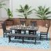 Polytrends Laguna 6-Piece Rectangular Poly Eco-Friendly All Weather Outdoor Dining Set