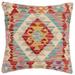 Tribal Mike Turkish Hand-Woven Kilim Pillow - 18'' x 18''