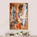 17 Stories Brown Meets Tan Modern Art - Modern & Contemporary Canvas Wall Decor Canvas in Blue/Red | 12 H x 8 W x 1 D in | Wayfair