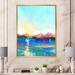 Wrought Studio™ Abstract Paintbrush Coastal Landscape - Traditional Canvas Wall Decor Canvas in Blue/Pink | 20 H x 12 W x 1 D in | Wayfair