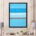 Wrought Studio™ Turquoise & Grey Abstract Art - Modern Canvas Wall Decor Metal in Blue/Gray/Green | 32 H x 16 W x 1 D in | Wayfair