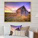 Gracie Oaks Old Barn At Sunrise - Traditional Canvas Art Print Canvas in Blue/Gray/Green | 16 H x 32 W x 1 D in | Wayfair
