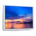 Highland Dunes Dramatic Panoramic Tropical Sunset VII - Nautical & Coastal Canvas Wall Art Canvas in Blue/Gray/Orange | Wayfair