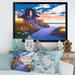 Highland Dunes Video Game Seascape On Beach House - Nautical & Coastal Canvas Wall Decor Canvas in Blue/Red | 8 H x 12 W x 1 D in | Wayfair