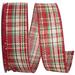 The Holiday Aisle® Plaid Ribbon Fabric in Green/Red | 2.5 H x 4 W x 4 D in | Wayfair 8A5B54B4F04047C2B6EABEABCFF379CC