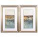 17 Stories Antique Contemporary - 2 Piece Picture Frame Painting Set Paper, Glass in Blue/Brown/White | 34 H x 22 W x 1 D in | Wayfair