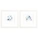 Winston Porter Wild Blooms - 2 Piece Picture Frame Painting Set Paper, Glass in Blue/White | 11 H x 11 W x 1 D in | Wayfair