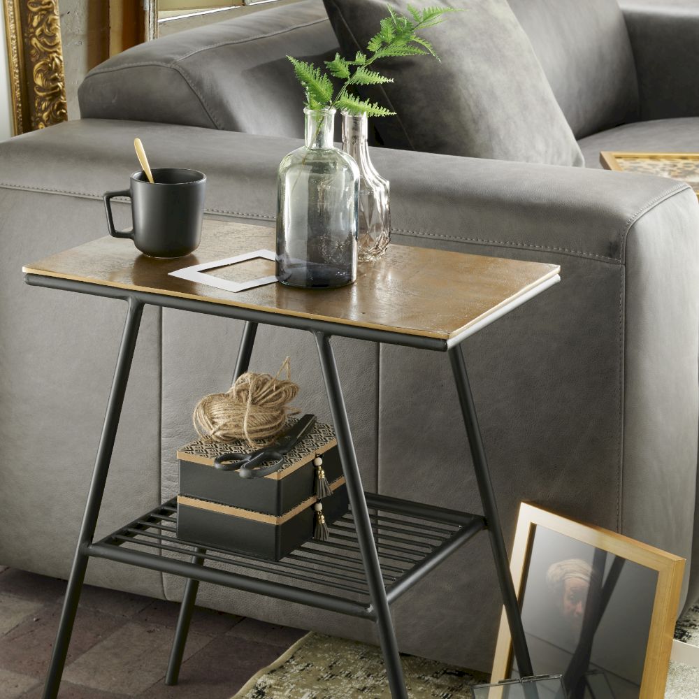 die Faktorei »Victory« Beistelltisch antik gold 52x60x30 cm