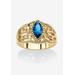 Women's Simulated Birthstone Gold-Plated Filigree Ring by PalmBeach Jewelry in September (Size 8)